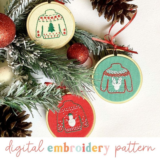 Christmas Jumpers Digital Embroidery PDF Pattern