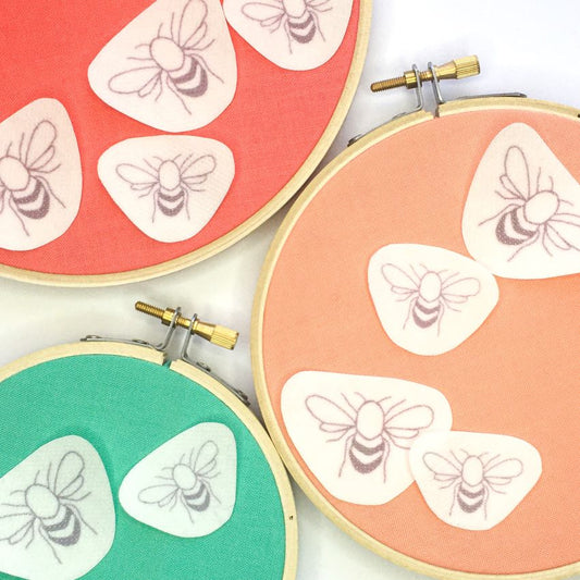 Bees Stick and Stitch Embroidery Designs