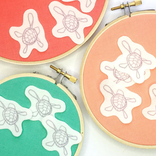 Turtles Stick and Stitch Embroidery Stickers