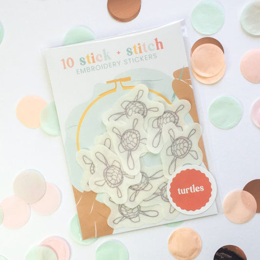 Turtles Stick and Stitch Embroidery Stickers