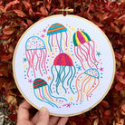 Electric Jellyfish Modern Embroidery Kit - Craft Make Do