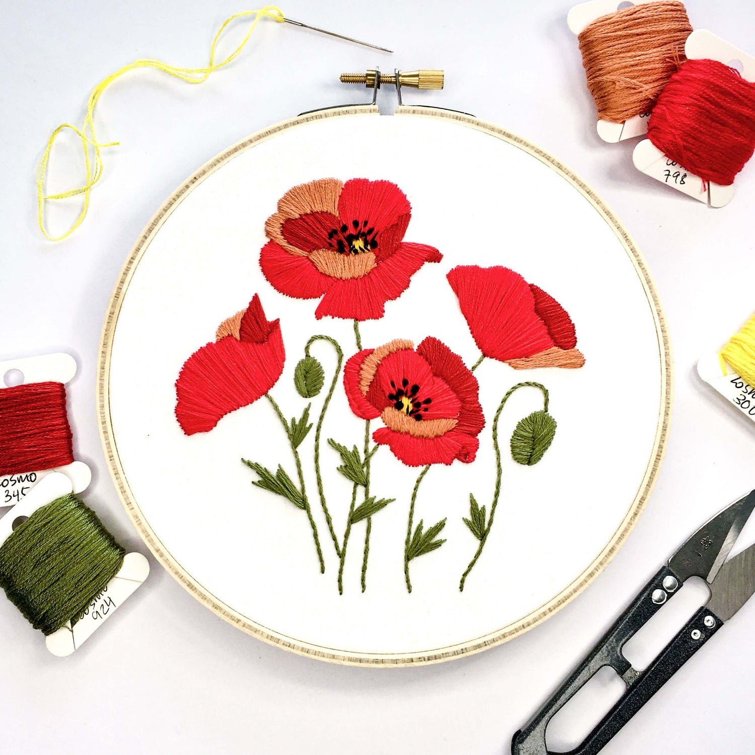 DIY Bead Embroidery Kit: Handcrafted Flowers, Poppies, and Chamomile D –  VadymShop