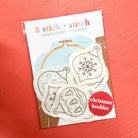 Wholesale - Christmas Baubles Stick + Stitch Embroidery Stickers - Craft Make Do